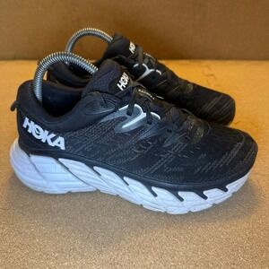 Hoka Gaviota 4 Womens 8 Black White Stability Running Shoes Sneakers 1123199